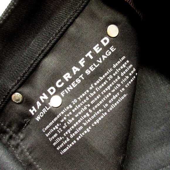 NWT Adriano Goldschmied AG Alexxis Slim in Kobe Black Selvage Jeans 32 - Picture 5 of 10